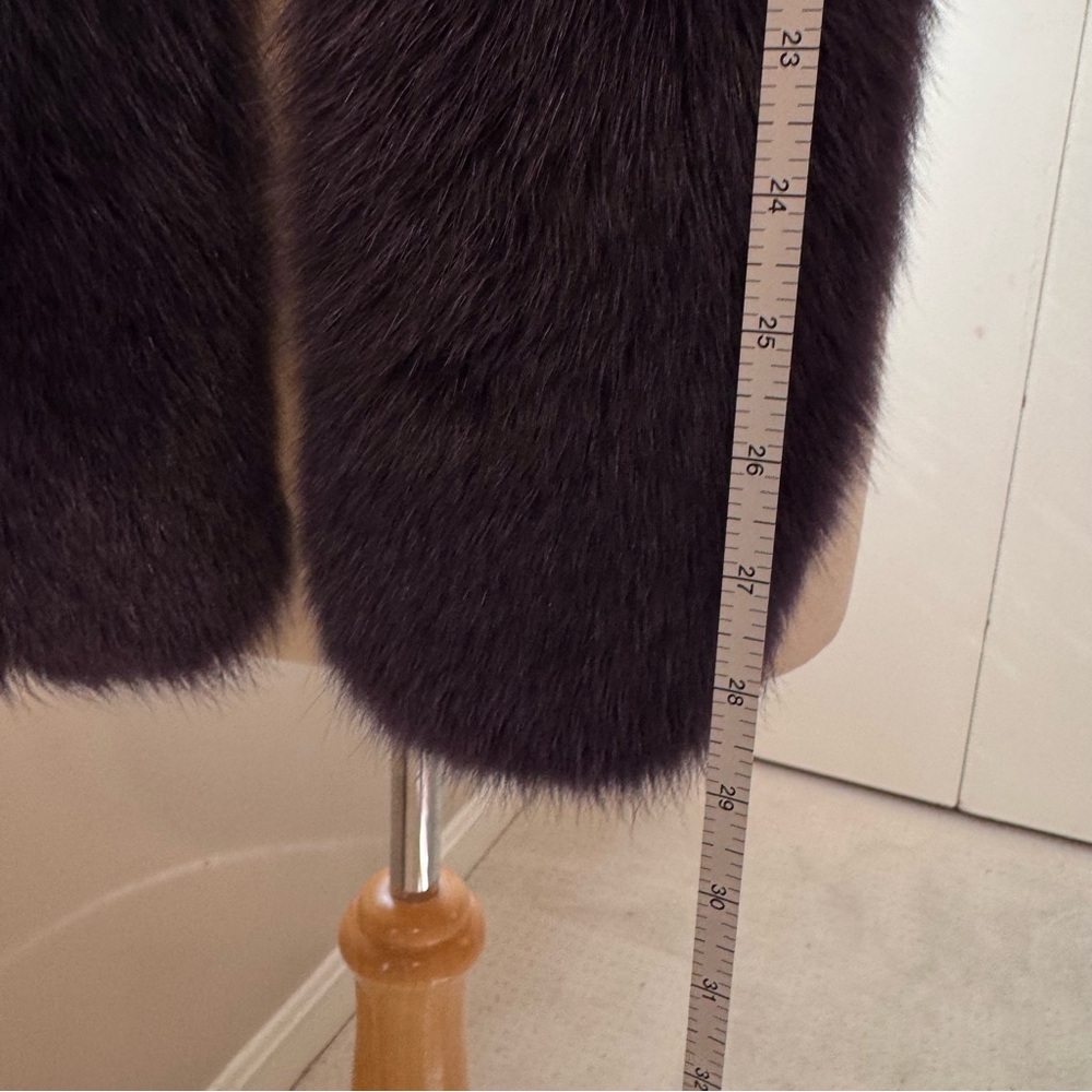 DKNY deep purple long fox fur boa velvet backed super fluffy ?genuine fur? - Picture 14 of 14